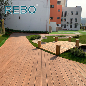 Plancher en <span class=keywords><strong>bois</strong></span> de bambou moderne et terrasse extérieure en composite imperméable et antidérapant Installation facile pour les jardins - Product Image 3
