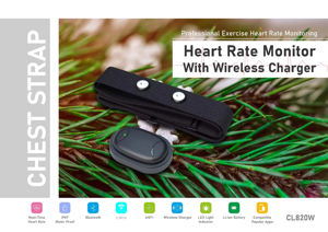Capteur <span class=keywords><strong>cardio</strong></span>, moniteur de fréquence cardiaque sans fil, ceinture pectorale, tracker d'activité intelligent, étanche, rechargeable pour - Product Image 2