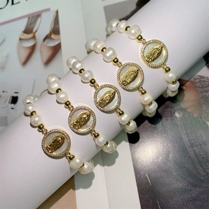 Pulsera de Rosario con Dijes de la Virgen María y Perlas de Agua Dulce de Alta Calidad, Unisex, Regalo de Oración Católica - Product Image 6