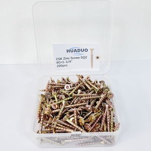 方头木螺钉 # 8 8G M4.2 X 32MM 1-1/4 英寸黄色镀锌沉头螺丝 200 颗/盒 OEM 供应 - Product Image 5