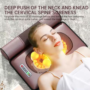 2025 électrique Portable Vibration complète du corps Massage <span class=keywords><strong>cou</strong></span> dos Massage <span class=keywords><strong>coussin</strong></span> de siège avec utilisation de chauffage pour voiture maison - Product Image 4