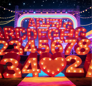 마키 레터, 맞춤형 마키 사인, LED 조명 사인 2피트 4피트 웨딩 사인 파티 장식용 조명 레터 - Product Image 4