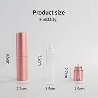 Eric – Échantillon gratuit – Flacon vaporisateur portable en verre rechargeable – Vaporisateur rotatif 8 ml pour parfum