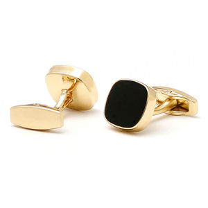 Boutons de manchette de style français, classiques, minimalistes, noirs, carrés, élégants pour hommes, boutons de manchette de haute qualité - Product Image 4