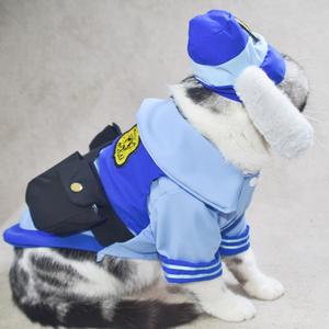 प्यारा पॉलिएस्टर पालतू भूमिका निभाते हैं बिल्लियों और कुत्तों के लिए बनी अधिकारी जूडी की पोशाक - Product Image 2