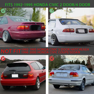 Ensemble de feux arrière automatique en gros adapté pour HONDA CIVIC 2dr 4dr 2 portes 4 portes SR EG <span class=keywords><strong>EG9</strong></span> 1992 1993 1994 1995 feu arrière à LED 92-95 - Product Image 2