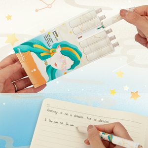 Aihao 참신 별자리 처녀 자리 기호 Kawii 펜, 블랙 잉크, 6 팩, 0.5mm 젤 잉크 펜 사무실 학교 용품 - Product Image 5