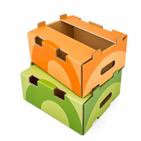 Boîte pliable en carton kraft recyclable, impression personnalisée du logo, emballage pour l'exportation d'œufs, de maïs et de fruits (usine ODM)