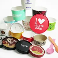 Disposable Single Wall Paper Cup with Lid and Spoon