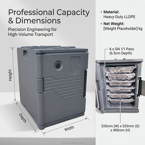 Contenedor Térmico para Transporte de Alimentos, 90 L, para Catering Comercial, Caja Térmica de Plástico Aislada - Product Image 6
