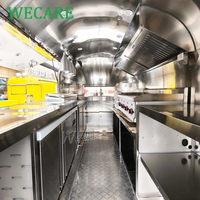 WECARE Camion de restauration mobile, remorque pour bar à café, chariot à desserts, chariot à hot-dogs, camion de restauration rapide avec cuisine complète