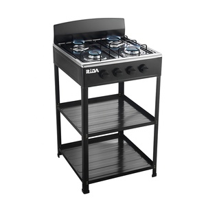 Cocina <span class=keywords><strong>de</strong></span> <span class=keywords><strong>Gas</strong></span> Moderna Ridax <span class=keywords><strong>de</strong></span> 4 Quemadores con Soporte <span class=keywords><strong>de</strong></span> Acero Inoxidable, Independiente para Uso Doméstico y Exterior - Product Image 2