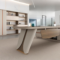 Meubles de bureau en bois modernes KMJ, bureau de direction de luxe, table de bureau élégante, bureau de direction tendance