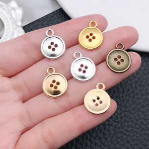 Pendentifs boutons en alliage ronds plaqués zinc pour la fabrication de bracelets, accessoires de bijoux DIY FT118 - Product Image 2