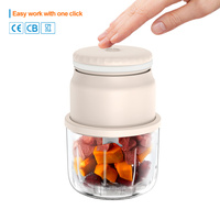 Hachoir Électrique Portable 300ml pour Sauce, Légumes et Viande, Alimenté par Batterie, Multifonction, en Plastique, Sans Fil, Mini Robot Culinaire