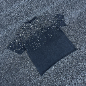 Camiseta Oversize de Algodón 100% de Alta Calidad con Pedrería para Hombre, Venta al por Mayor, Estilo Urbano Casual - Product Image 5