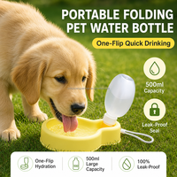 Bouteille d'eau pliable en forme de ballon pour animaux de compagnie, distributeur d'eau de voyage pour chats et chiens