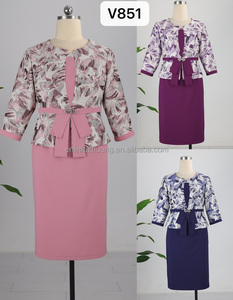 Trajes de Vestir Modernos con Diseño de Lazo Rosa para Mujer, Conjuntos de Ropa para Mujer Talla Grande, Atuendo para Dama, Traje para Iglesia - Product Image 3
