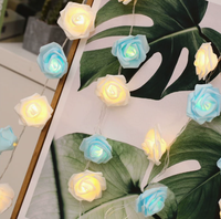 Lampu LED Bunga Mawar Romantis, Lampu Dekorasi Hangat untuk Dekorasi Rumah, Pernikahan, Liburan, dan Hari Valentine
