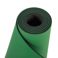 Tapis de yoga en caoutchouc et cuir PU givré, antidérapant, écologique, violet, personnalisé, mat, absorbant les chocs, nouvelle conception, largeur 80 cm