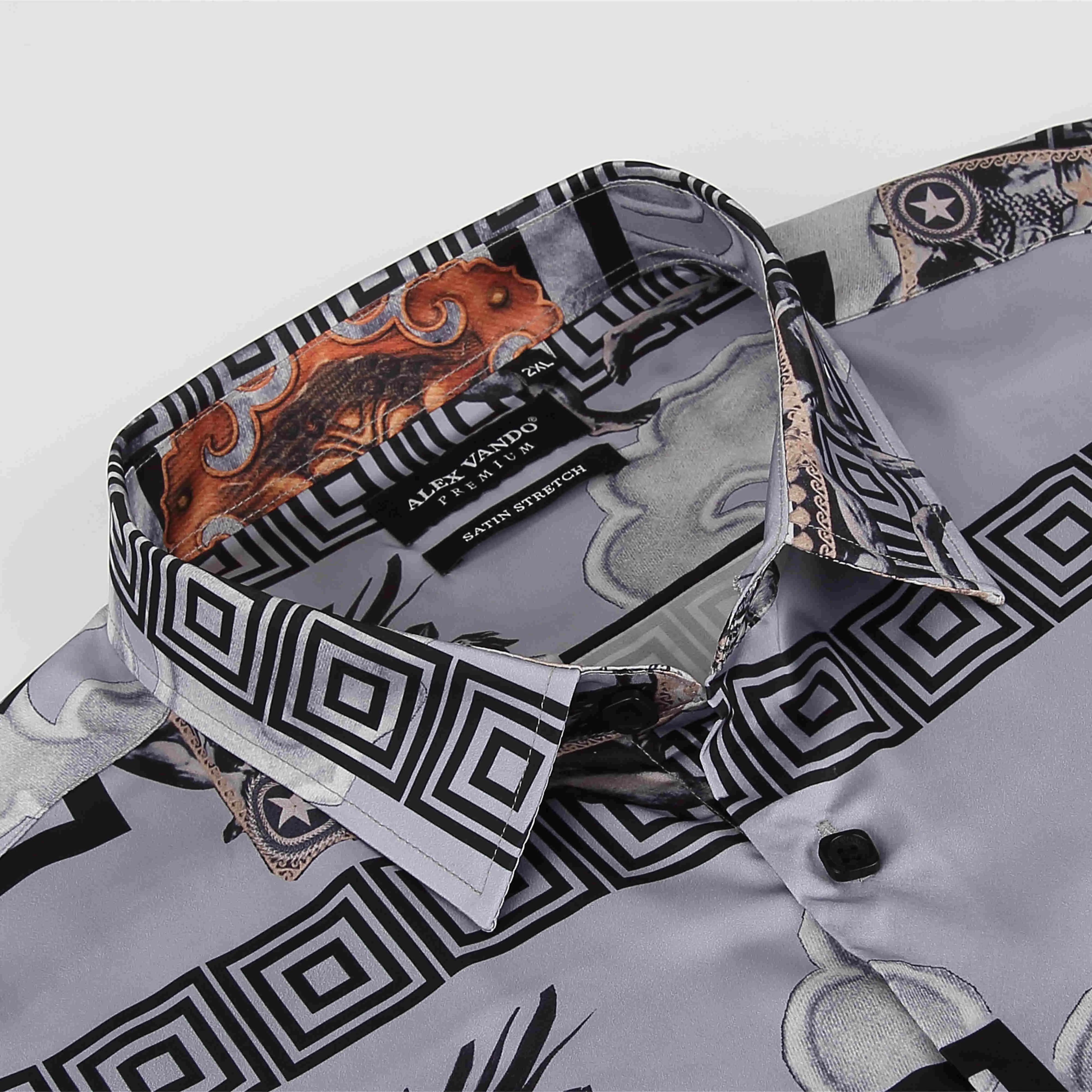 OEM/ODM Camisas de Hombre Long Sleeve Casual Floral Printing Men's Shirts Clothing Supplier