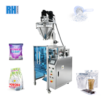 Machine de remplissage et d'emballage automatique de poudre pour farine, amidon, maïs avec doseur à vis sans fin VFFS et système de contrôle par écran tactile