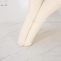 Minimalistischer Königlicher Retro Weißer Bouclé Einzelsessel Moderner Sherpa Akzent-Sessel Loungesessel für Hotel und Salon