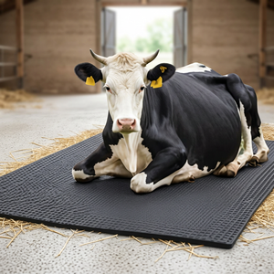 Eco Friendly Recycled Rubber Cow Mat High Tensile Strength Stable Flooring Non Slip Waterproof Dairy Farm Mattress Livestock <b>Bed</b> - Product Image 2