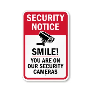 G açık Video güvenliği güvenlik kamerası Yard alüminyum işaretler
