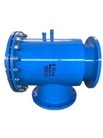 Filtre séparateur de saletés à haut débit avec écran en acier inoxydable, 3 ports, pour applications hydrauliques et chauffage des usines d'eau
