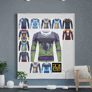 เสื้อออกกำลังกายแบบสลิมฟิต ผ้าถักเนื้อนุ่ม โพลีเอสเตอร์ ลายอนิเมะ ป้องกันรังสียูวี 50+ เหมาะสำหรับปั่นจักรยาน เดินป่า ชกมวย MMA มวยไทย  รุ่นปี 2025 - Product Image 3