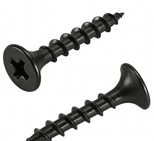 Vis <span class=keywords><strong>à</strong></span> cloison sèche Ruspert en phosphore noir, <span class=keywords><strong>filetage</strong></span> grossier, installation rapide, directement de l'usine - Product Image 1