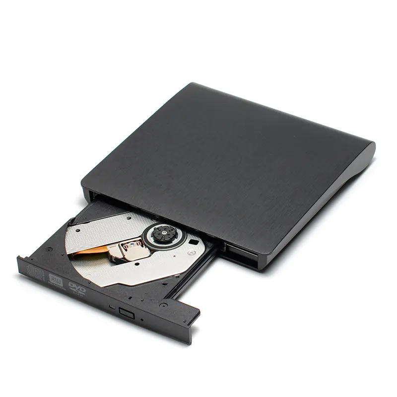 थोक 12.7mm बाहरी डीवीडी आरडब्ल्यू ऑप्टिकल ड्राइव बर्नर के साथ यूएसबी 3.0 DVD-RW संगत पीसी डेस्कटॉप काले
