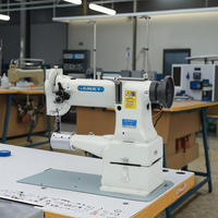 JUKKY 8B Machine à coudre industrielle à aiguille simple, point de surjet, point de boutonnière, pour chaussures, cuir et bagages