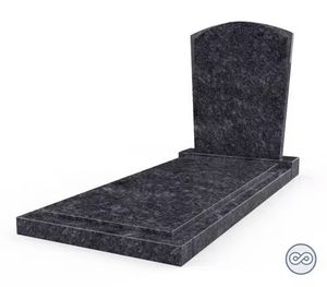 Pierre tombale plate en granit noir de style américain à biseau, pour monuments funéraires et commémoratifs, en promotion - Product Image 2