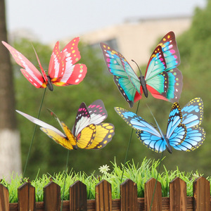 Décoration de jardin en PVC 3D Wen Hope, papillon, piquet extérieur, décoration artistique pour l'aménagement paysager - Product Image 2