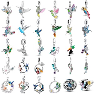 Nuevo Colgante de <span class=keywords><strong>Plata</strong></span> 925 con Diseño de Colibrí y Golondrina 2026, Compatible con Pulseras Europeas Originales, Accesorios para DIY, Joyería Exquisita - Product Image 1