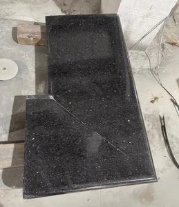 Dalles de granit noir Galaxy poli Sactransstone, écologiques, pour plans de travail de <span class=keywords><strong>cuisine</strong></span> et carrelage de sol pour usage intérieur en villa - Product Image 3
