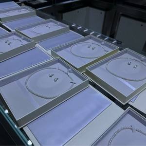 Collier de perles d'eau douce Akoya de couleur bonbon de 4 à 5 mm, chaîne de pull, cercle presque parfait avec de légères imperfections - Product Image 4