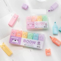Marcadores Fluorescentes, Marcadores de Colores para Estudiantes, Mini Marcadores de Dibujos Animados, Juego de Marcadores, Resaltadores