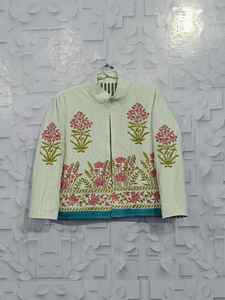 Chaqueta larga Suzani con estampado en lona para mujer, estilo bohemio, gitano, Crewel, ideal para primavera, festivales, regalo especial. - Product Image 5