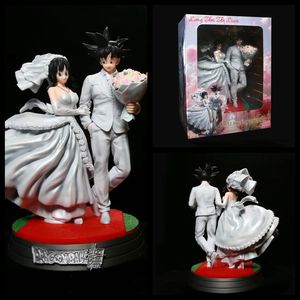 Figurine de scène de mariage DBZ, 31-33cm, avec son <span class=keywords><strong>Goku</strong></span> et <span class=keywords><strong>Chichi</strong></span>, en plastique, figurine en PVC, jouet, poupée - Product Image 3