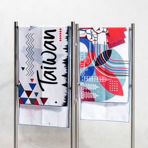 ผ้าเช็ดตัวไมโครไฟเบอร์สำหรับออกกำลังกาย พิมพ์โลโก้ได้ ขนาดกว้าง 30x100 ซม. |   แห้งเร็วสำหรับออกกำลังกายในยิม ของขวัญแบรนด์มาราธอน - Product Image 2