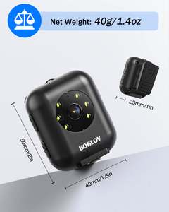 BOBLOV Strap Mini taşınabilir 1080P 950MAH up 128GB <span class=keywords><strong>Video</strong></span> kamera vücuda takılan kamera kayış kısa klip ile monte kafa için