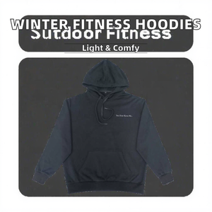 Sudaderas con capucha de fitness premium más vendidas 100% algodón ligero Color sólido liso teñido tallas XL 6XL diseño de logotipo personalizado para invierno - Product Image 3