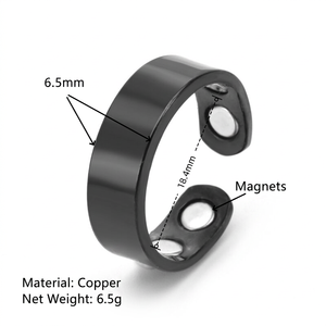 Nuevo Anillo Magnético Abierto de Cobre Rojo, Popular en Europa y América, Simple y Moderno, <span class=keywords><strong>Banda</strong></span> Magnética Suave de 4 Puntos - Product Image 2