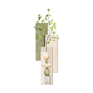 Décoration moderne et <span class=keywords><strong>simple</strong></span> pour salon avec fleurs artificielles, décor mural en porcelaine de cristal, peintures murales abstraites de plantes - Product Image 6
