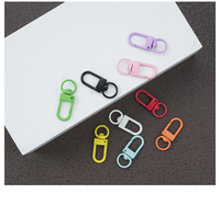 Porte-clés en alliage métallique Pendentif Clip pivotant Mousqueton Petit fermoir de porte Design Colorful Rotary DIY Jewelry Accessories-Black Purple