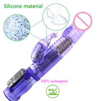 Dildo Rabbit Vibrator Masturbator G-Punkt 12 Geschwindigkeiten Vibration Dual-Motor Massagegerät Klitoris Rotationsstimulator Weibliches Sexspielzeug