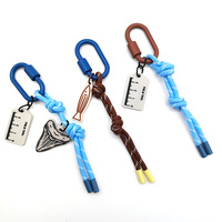 Pendentif de sac promotionnel en corde tressée, sangle tissée multicolore avec logo personnalisé, accessoires en gros